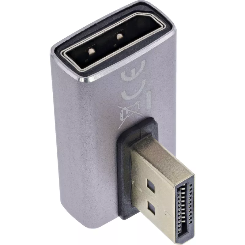 Cambiador de género DisplayPort InLine 17291H gris negro bañado en oro