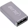 Cambiador de género DisplayPort InLine 17291A gris con baño de oro