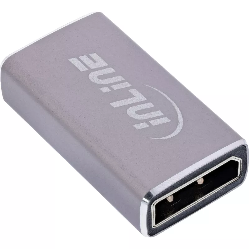 Cambiador de género DisplayPort InLine 17291A gris con baño de oro