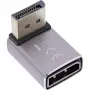 InLine 17291F Adaptador DisplayPort 1.4, macho/hembra, 90 grados hacia abajo, 8K