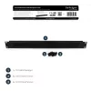 StarTech.com panel de gestión de cables 1U High-density Brush Strip, guía de cables horizontal de acero fiable para centros de datos