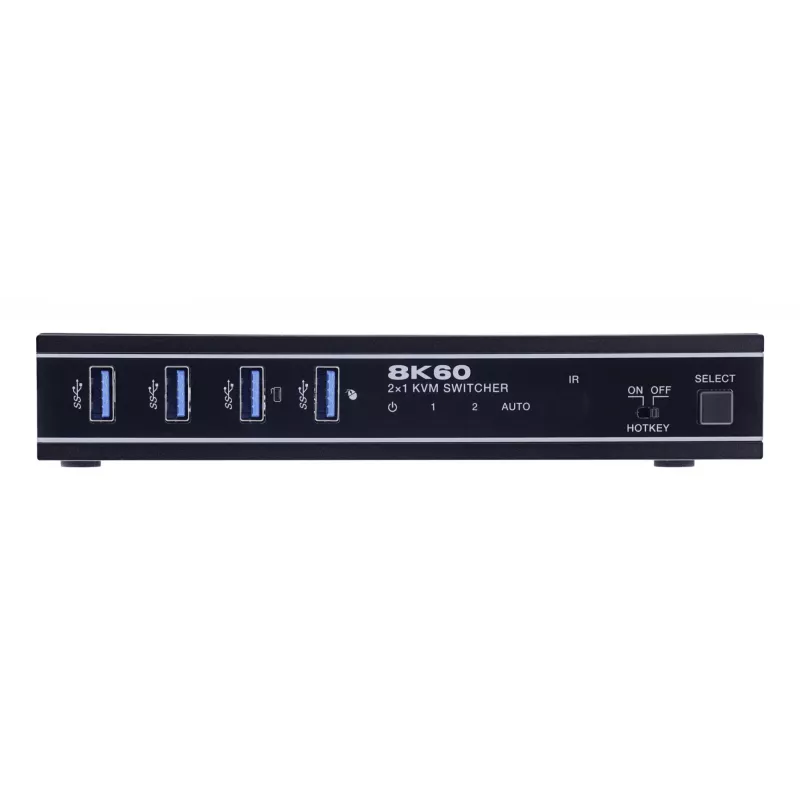 InLine 57885C Switch KVM, 2 puertos, HDMI, 8K@60Hz, USB 3.2, con IR y RS-232