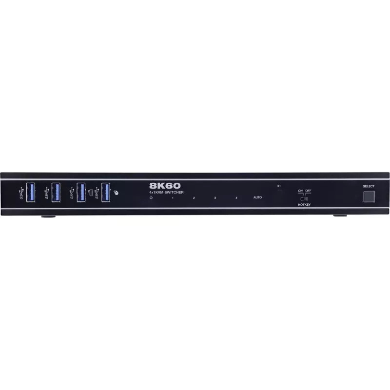 InLine 57885D Switch KVM, 4 vías, HDMI, 8K@60Hz, USB 3.2, con IR y RS-232