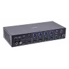 InLine 57885I Switch KVM, 4 vías, HDMI, 4K60Hz, multiviewer, hub USB, negro