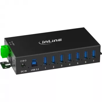 InLine 35396B hub de interfaz USB 3.2 Gen 1 (3.1 Gen 1) Type-B 5000 Mbit/s negro