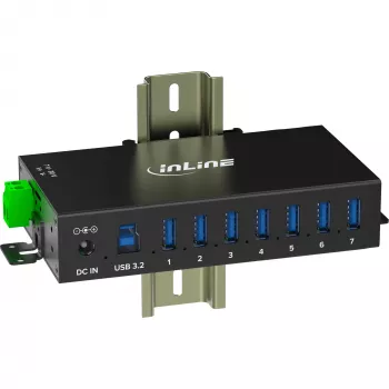 InLine 35396B hub de interfaz USB 3.2 Gen 1 (3.1 Gen 1) Type-B 5000 Mbit/s negro