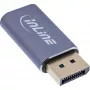 InLine 64107I adaptador de cable de vídeo USB Type-C DisplayPort gris