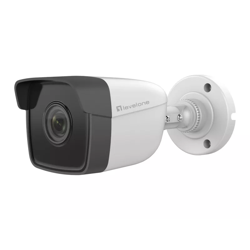 Cámara IP fija LevelOne GEMINI, 2 megapíxeles, H.265, 802.3af PoE, LED IR, interior/exterior