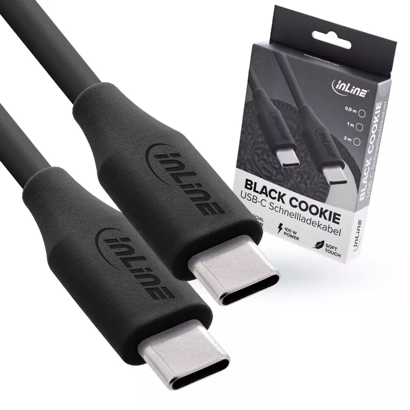 Cable USB InLine 35891 USB 2.0 1 m USB-C negro