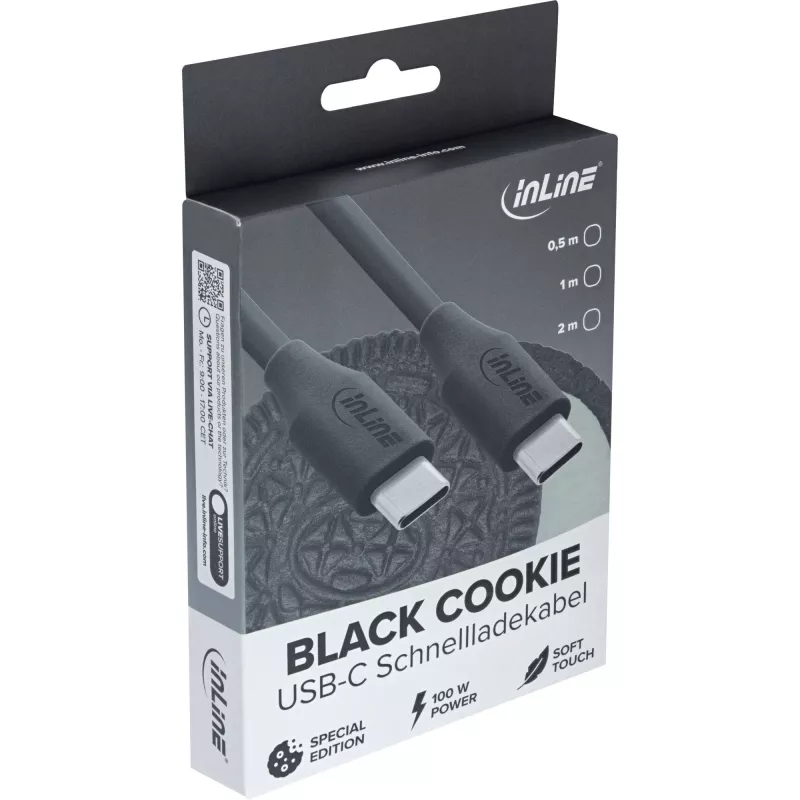 Cable USB InLine 35891 USB 2.0 1 m USB-C negro