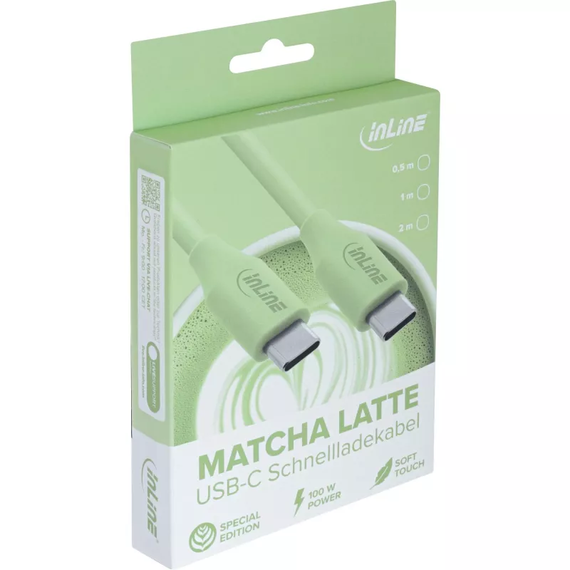 Cable USB InLine 35895G USB 2.0 0,5 m USB-C verde
