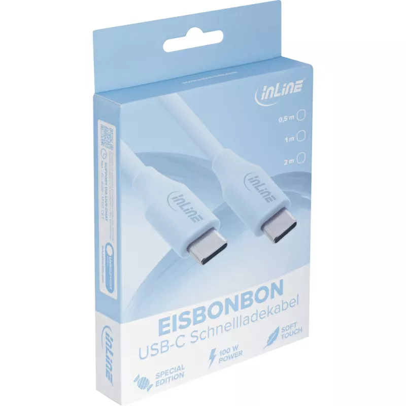 Cable USB InLine 35895B USB 2.0 0,5 m USB-C azul