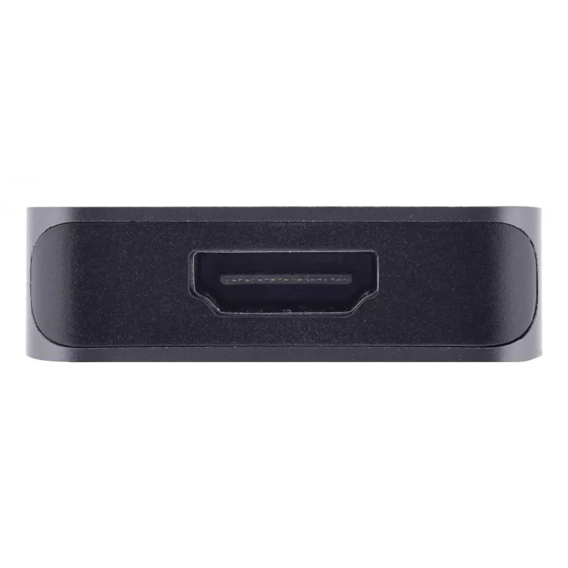 Hub de interfaz USB-C InLine 35392D USB 3.2 Gen 2 Type-C host a HDMI, USB-A, USB-C 10000 Mbit/s gris