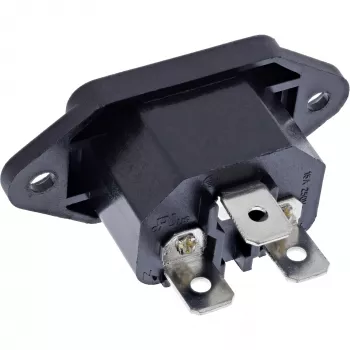 Adaptador de enchufe InLine S-16701 negro