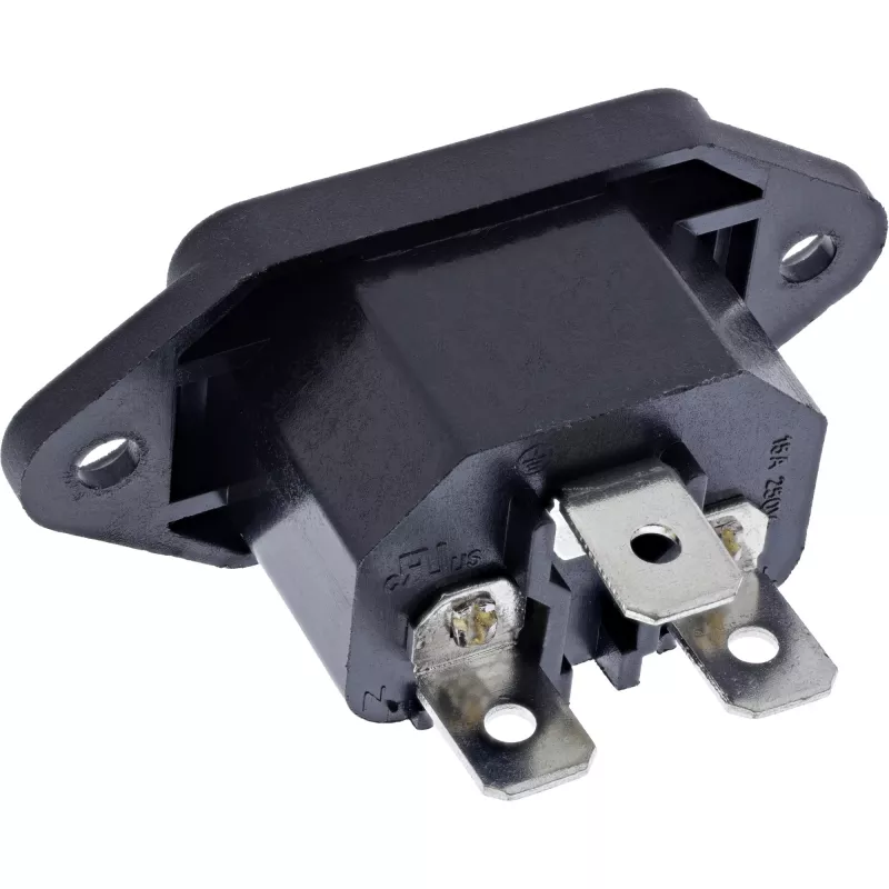 Adaptador de enchufe InLine S-16701 negro