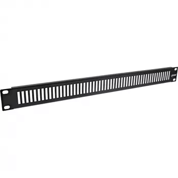 Panel ciego perforado InLine 19 pulgadas, 2HE, RAL 9005 negro