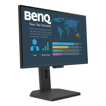 Monitor BenQ 23,8 pulgadas 1080p FHD LCD, 1920×1080, 5 ms, 16:9, mate, altavoces, VESA, altura ajustable, negro
