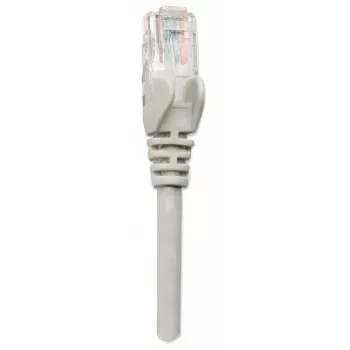 Intellinet Cable de red patch, Cat6, 3m, Gris, CCA, U/UTP, PVC, RJ45, contactos dorados, protección de lengüeta, con alivio de tracción, garantía de por vida