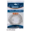 Intellinet Cable de red patch, Cat6, 3m, Gris, CCA, U/UTP, PVC, RJ45, contactos dorados, protección de lengüeta, con alivio de tracción, garantía de por vida