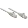 Intellinet Cable de red patch, Cat6, 3m, Gris, CCA, U/UTP, PVC, RJ45, contactos dorados, protección de lengüeta, con alivio de tracción, garantía de por vida