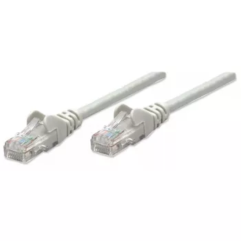Intellinet Cable de red patch, Cat6, 3m, Gris, CCA, U/UTP, PVC, RJ45, contactos dorados, protección de lengüeta, con alivio de tracción, garantía de por vida