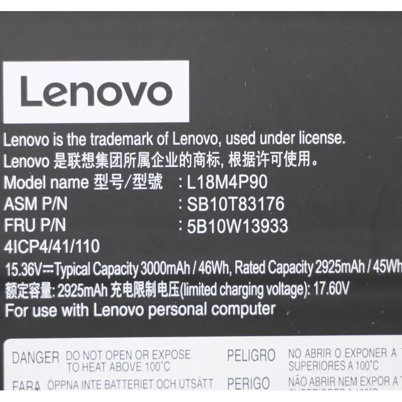 Batería de litio interna para portátil Lenovo 46 Wh, modelo 5B10W13933