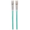 Cable de parcheo de fibra óptica Intellinet, OM3, LC/LC, 5m, aqua, dúplex, multimodo, 50/125 µm, LSZH, fibra, garantía de por vida