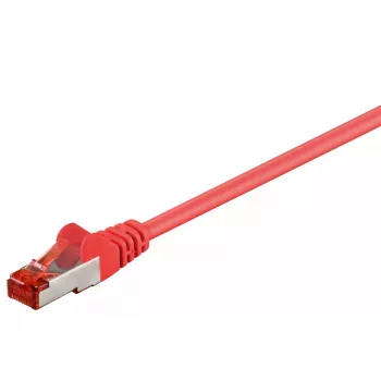 Cable de red GOOBAY 95527 Cat6 S/FTP (S-STP) rojo, 7,5 m, RJ-45 a RJ-45, contactos dorados