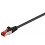Goobay 68702 Cable de conexión CAT 6, S/FTP (PiMF), LSZH, cobre, negro, 7,5 m
