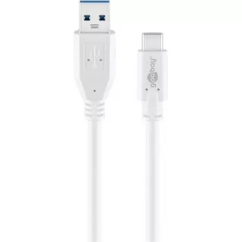 Cable USB Goobay 67188 USB 3.2 Gen 1 1 m USB C USB A Blanco
