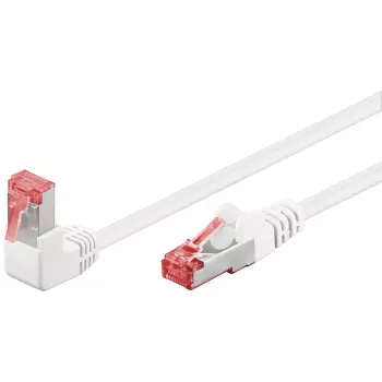 Cable patch Goobay CAT 6 en ángulo de 90° S/FTP Blanco 10 m