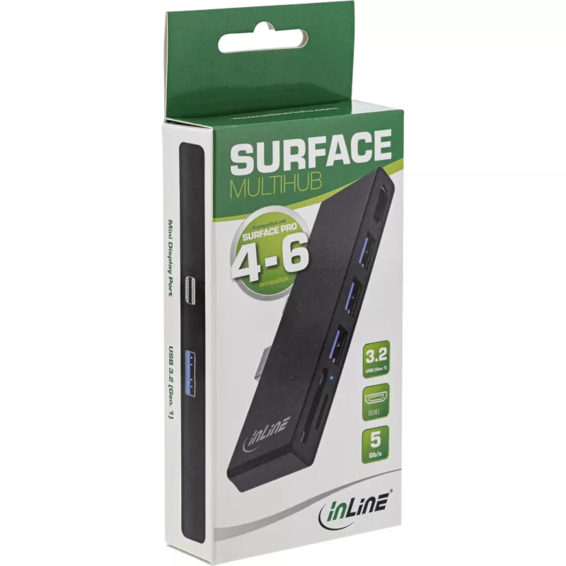 InLine Surface Pro 4/5/6 MultiHub Adaptador de acoplamiento USB-C