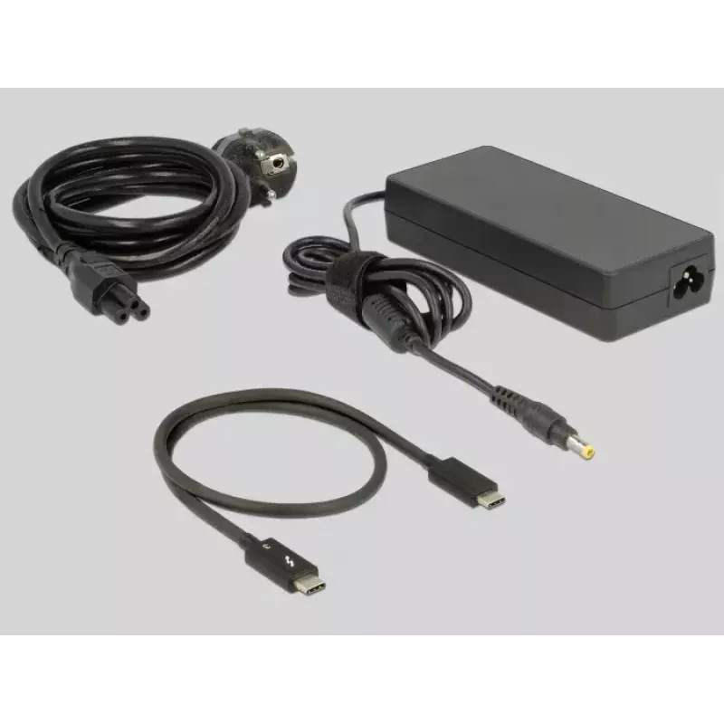 Dock para portátil DeLOCK 87725 Cableado Thunderbolt 3 Negro Plata
