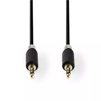 Cable de audio Nedis CABW22000AT10 1 m 3,5 mm Aluminio revestido de cobre