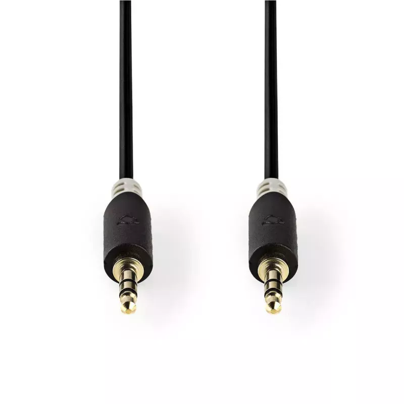 Cable de audio Nedis CABW22000AT10 1 m 3,5 mm Aluminio revestido de cobre