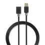 Cable USB Nedis CCBW60010AT20 2 m USB 2.0 USB A Antracita