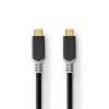 Cable USB Nedis CCBW64020AT20 USB4 Gen 2x2 2 m USB C Negro Plata