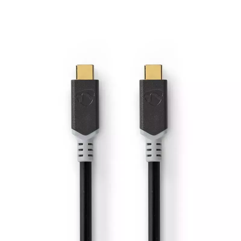 Cable USB Nedis CCBW64020AT20 USB4 Gen 2x2 2 m USB C Negro Plata