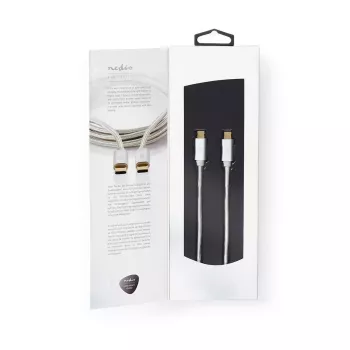 Cable USB Nedis CCTB60700AL20 2m USB C aluminio USB 2.0