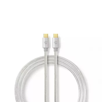 Cable USB Nedis CCTB60700AL20 2m USB C aluminio USB 2.0