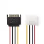 Nedis CCGP73520VA015 cable de alimentación interno 0,15 m 2 x SATA 15 pines Molex 4 pines