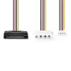 Nedis CCGP73550VA015 cable de alimentación interno 0,15 m SATA 15 pines conector macho