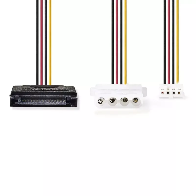 Nedis CCGP73550VA015 cable de alimentación interno 0,15 m SATA 15 pines conector macho