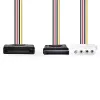 Nedis CCGP73555VA015 cable de alimentación interno 0,15 m SATA 15 pines Molex
