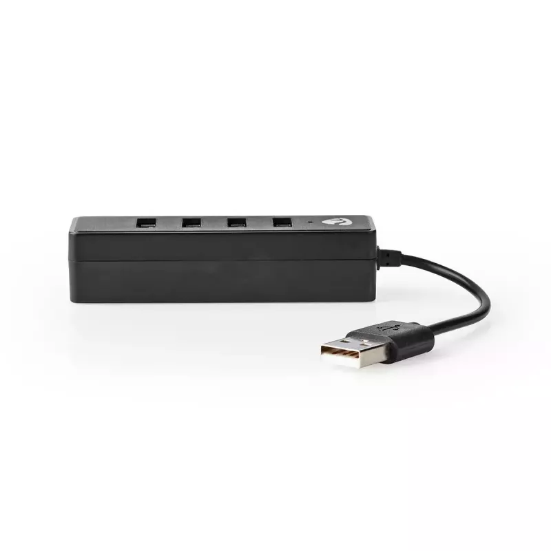 Hub USB Nedis UHUBU2420BK USB 2.0 480 Mbit/s negro