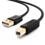 Cable USB 2.0 UGREEN 10350 — USB A a USB B, 1,5 m, contactos bañados en oro, negro