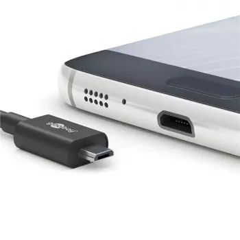Goobay Fuente de alimentación Micro-USB 15 W cargador para interiores 3 A 1,5 m negro