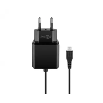 Goobay Fuente de alimentación Micro-USB 15 W cargador para interiores 3 A 1,5 m negro