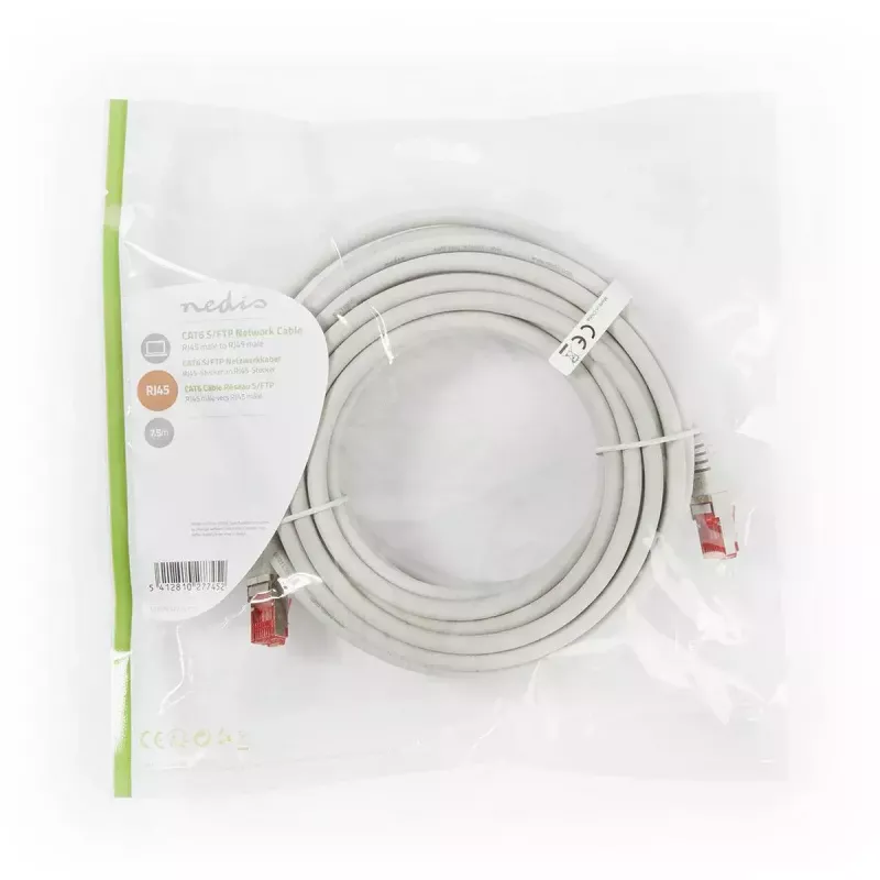 Cable de red Nedis CCGP85221GY75 7,5 m Cat6 SF/UTP
