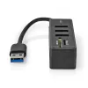 Hub USB Nedis CCGB61250BK01 USB 3.2 Gen 1 Type-A 5000 Mbit/s negro
